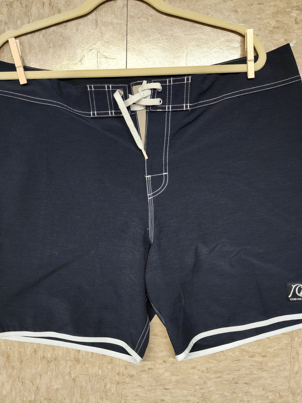 Quiksilver Board Shorts Mens Size 36 Black Swim Trunks Surf Beach Classic